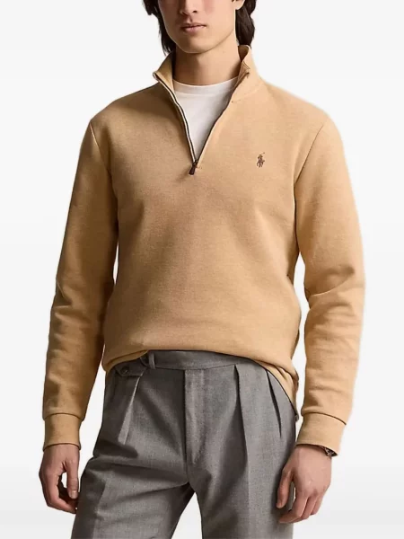 Kostkované oblekové kožené sako Polo Ralph Lauren hnědé