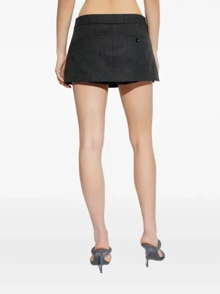 Pantaloni scurți Alexander Wang plisate scurte gri