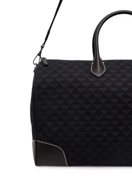 Geantă Emporio Armani din jacard albastru