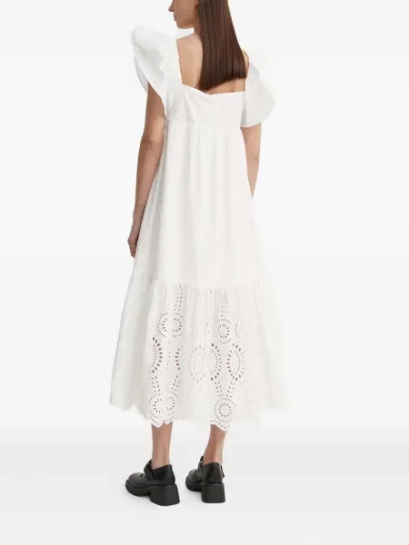 Odgovarati haljina Résumé s volanima bijela