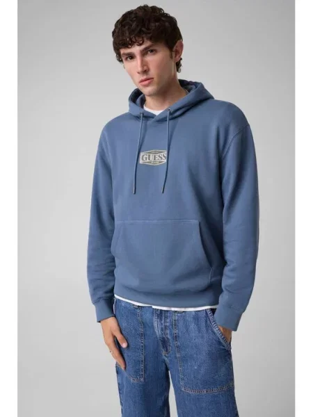 Guess Jeans Hanorac deschis albastru
