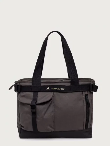 Τσάντα shopper Adidas Originals με γούνα καφέ