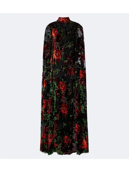 Rochie Rodarte de catifea cu model floral