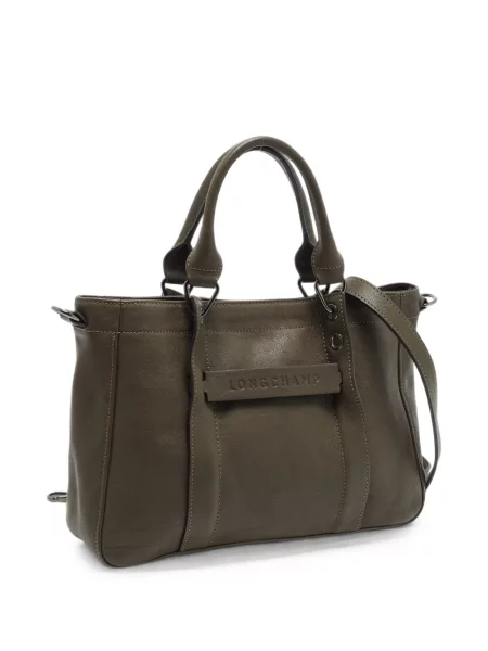 Geantă shopper Longchamp din piele verde