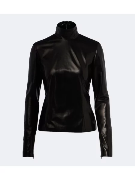 Top Gucci din piele negru