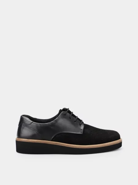 Кожаные полуботинки Clarks черные