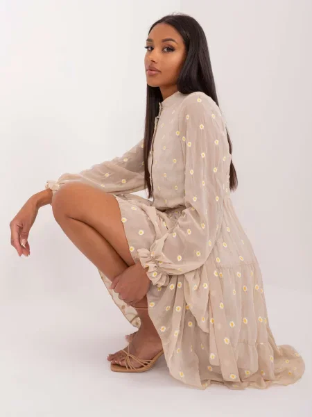 Obleka obleka Fashionhunters bež