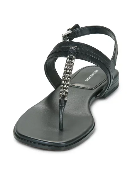 Chiloți tanga Michael Michael Kors din piele negru