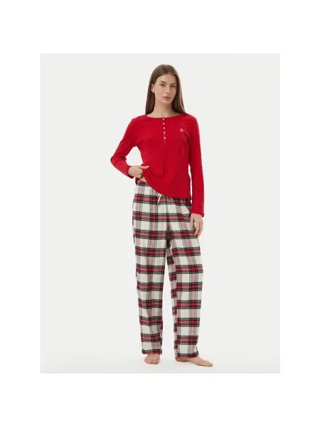 LAUREN RALPH LAUREN Піжама Relaxed Fit червоний