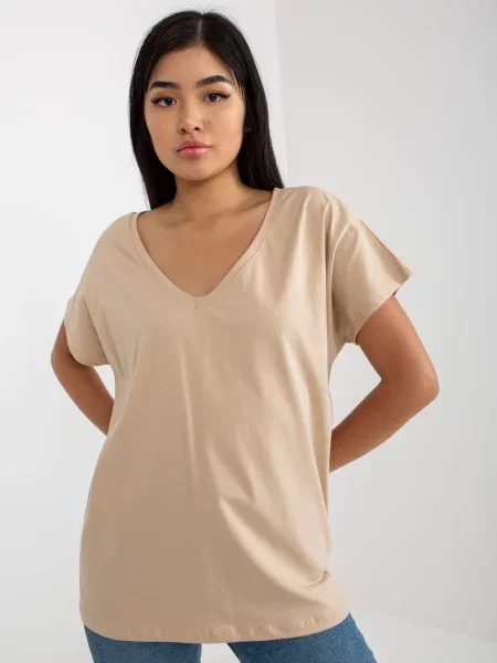 Tricou Fashionhunters bej