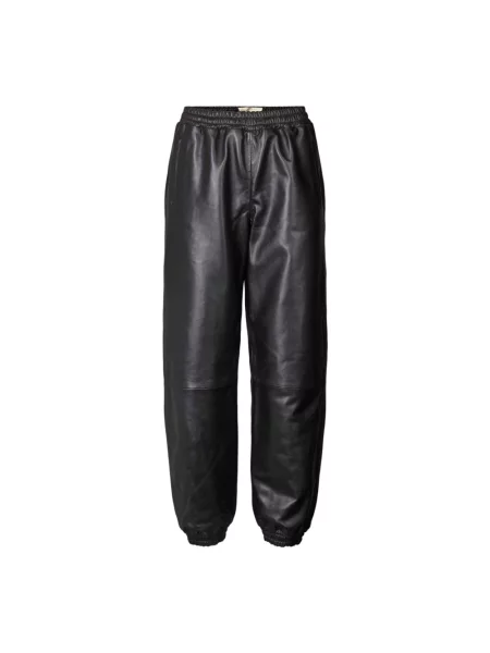 Spodnie Lollys Laundry skórzane czarne