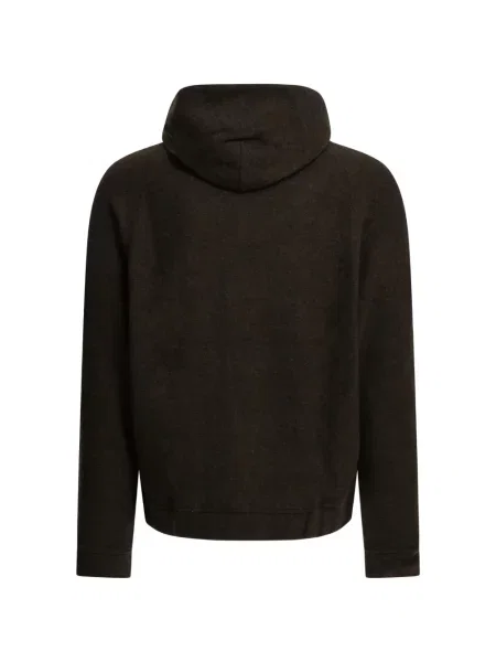 Hanorac cu glugă Maison Kitsune cu broderie maro