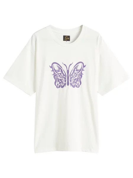 Koszulka Needles z okrągłym dekoltem biała