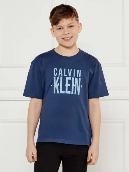 Calvin Klein Jeans Póló Bold Graphic Relaxed Fit kék