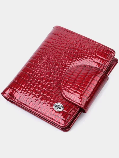Кожаный кошелек St Leather Accessories красный