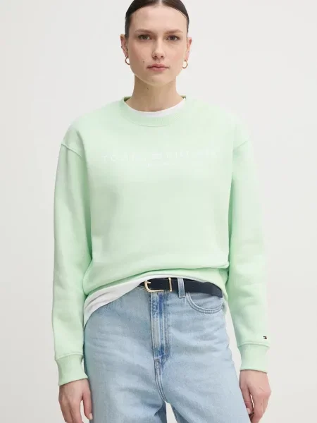Суитчър Tommy Hilfiger с принт зелено
