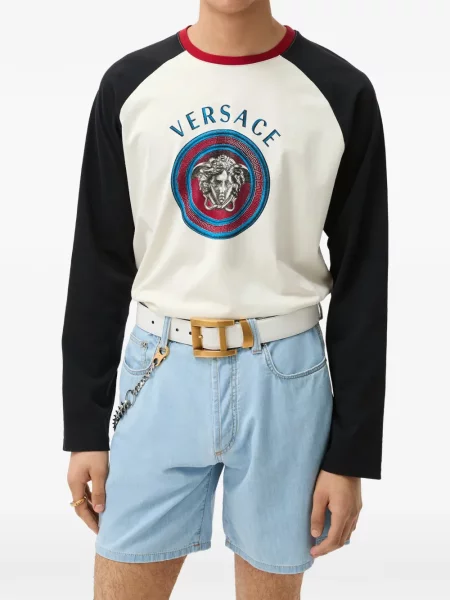 Tricou Versace din jerseu alb