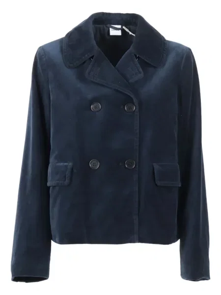 Geacă Aspesi de catifea albastru