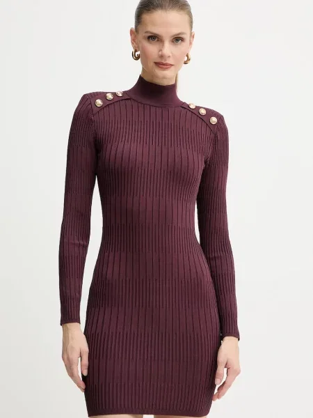 Haljina Marciano Guess JANET mini uski kroj bordo