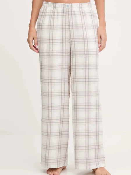 Pyžamové kalhoty Hollister Co. béžová
