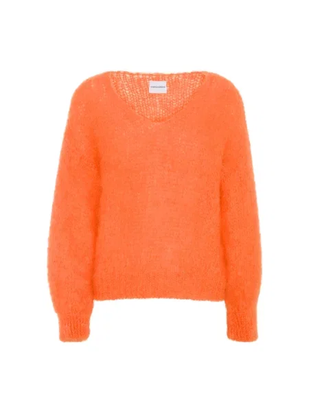 Sweter Americandreams wełniany pomarańczowy