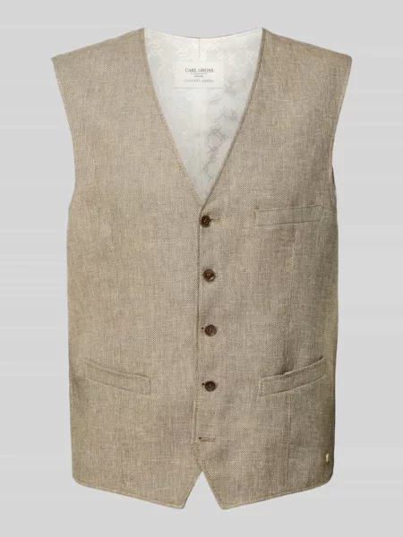 Kamizelka o kroju regular fit z mieszanki lnu model Wilson-G' Carl Gross