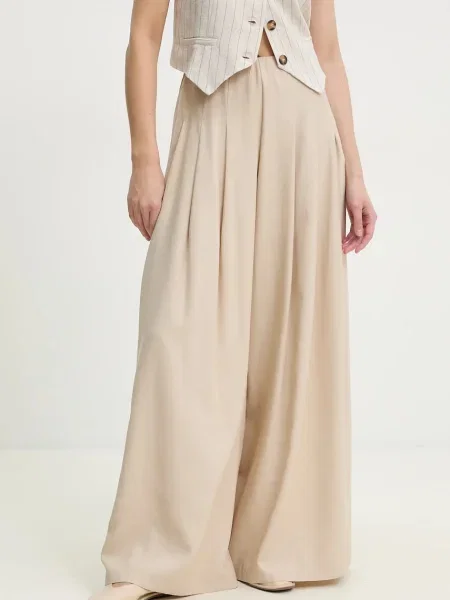 Answear Lab hlače high waist bež