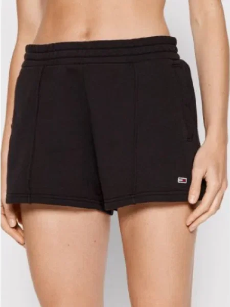 Tommy Jeans Pantaloni scurți sport Essential negru