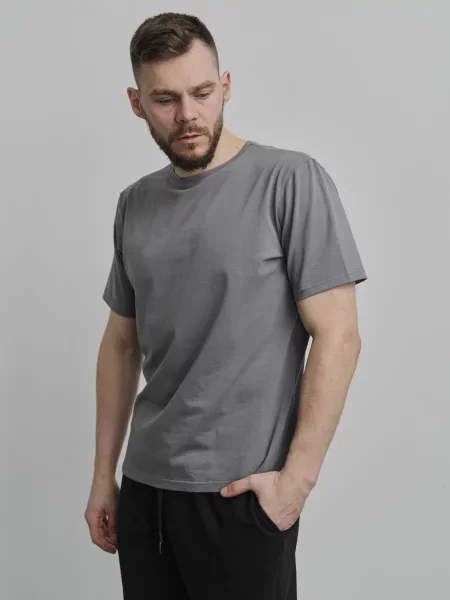 HANDY WEAR Cotton Basic Футболка Темно-сірий сіра