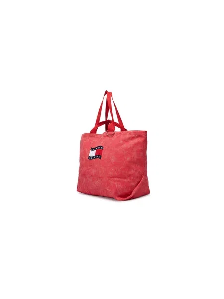 Tommy Jeans Shopper táska tengerészkék / piros / világospiros fehér