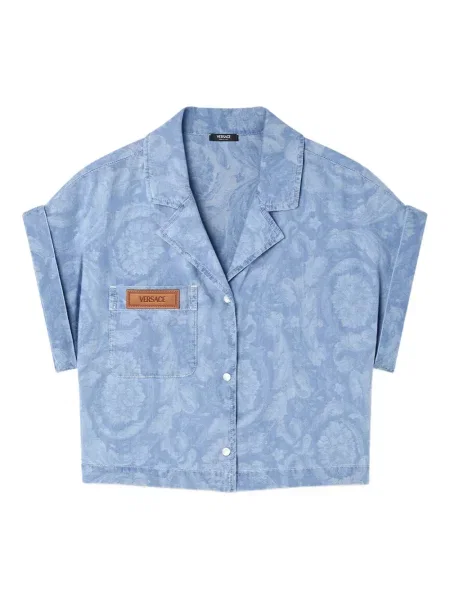 Cămașă Versace cu imagine albastru