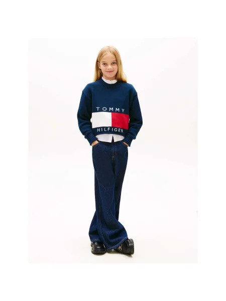 Sveter Tommy Hilfiger modrá