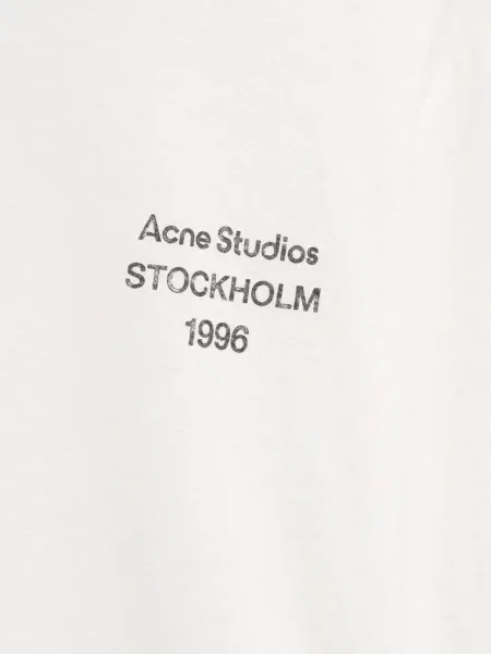 Lung tricou Acne Studios cu imagine alb