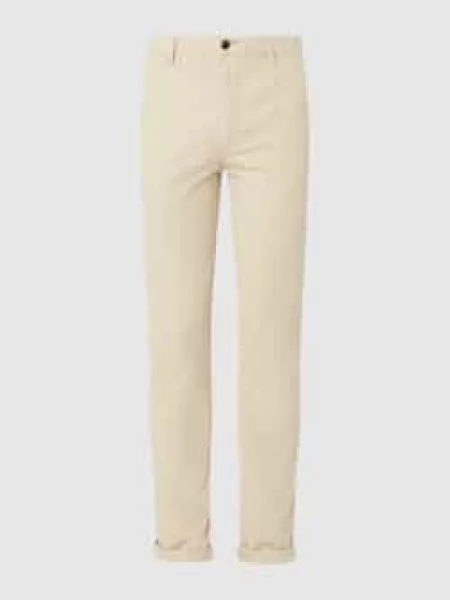 Spodnie o kroju slim fit z dodatkiem streczu model ‘Marco’ Jack & Jones beżowe