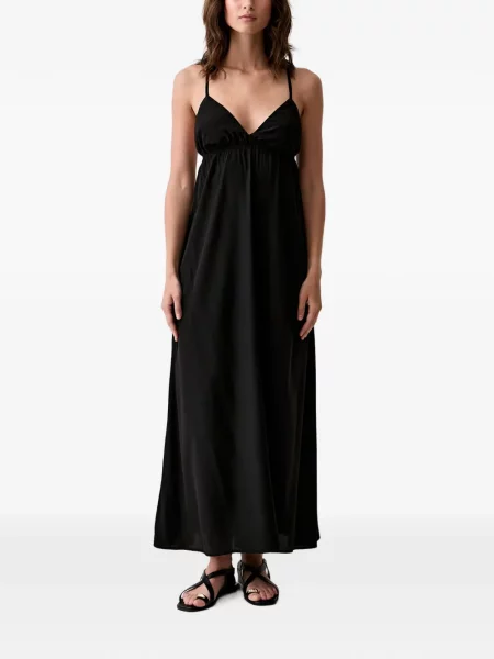 Rochie maxi Benetton fără mâneci negru