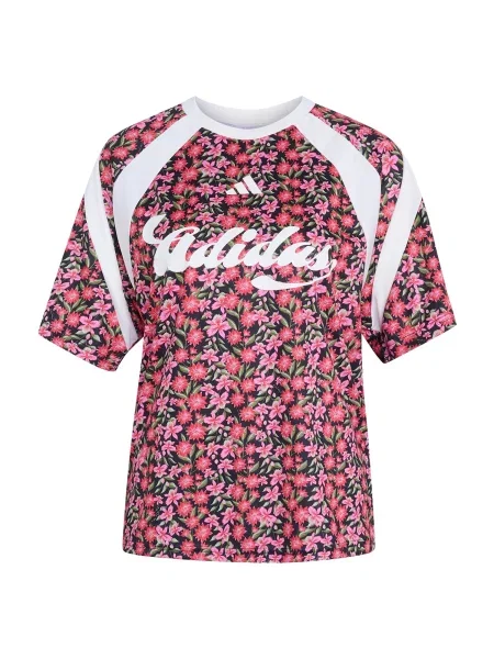 ADIDAS SPORTSWEAR Tricou funcțional Adidas x Farm Rio House Of Tiro roz deschis / roșu cranberry / negru alb