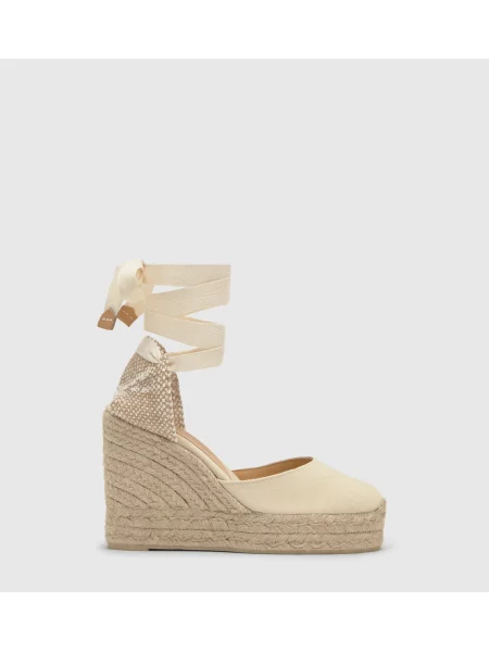 Castañer Espadrilky Carina slonová kost / světle béžová