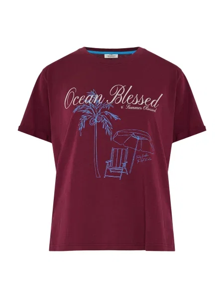 Funky Buddha Tricou kitt / albastru regal / roșu vin alb