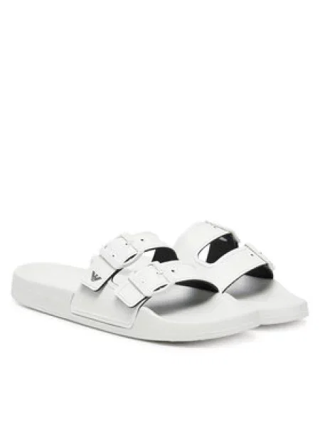 Pantofle Emporio Armani bílé