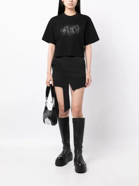 Raštuotas marškinėliai Off-white balta
