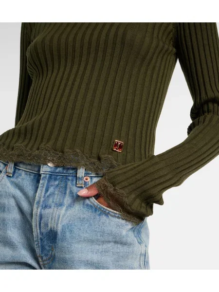 Top Saint Laurent de lână verde