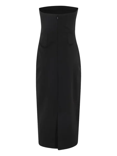 Rochie midi Staud cu model floral până la genunchi de costum negru
