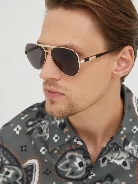 Gucci ochelari de soare barbati auriu