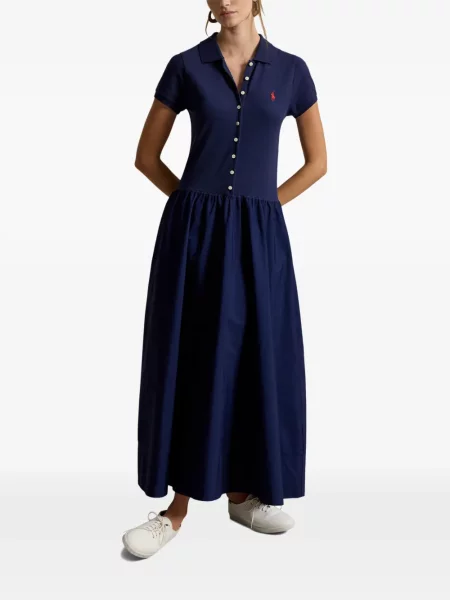 Велурени бягане с яка чорапи Polo Ralph Lauren синьо