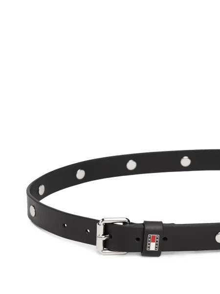 Kožený opasok Tommy Jeans čierna