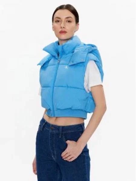 Calvin Klein Jeans Vestă Regular Fit albastru