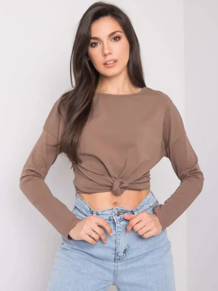 Bluză Fashionhunters maro