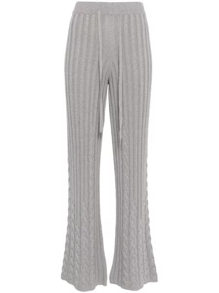 Pantaloni Twinset tricotate gri