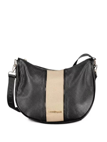 Csíkos crossbody táska Laura Biagiotti fekete