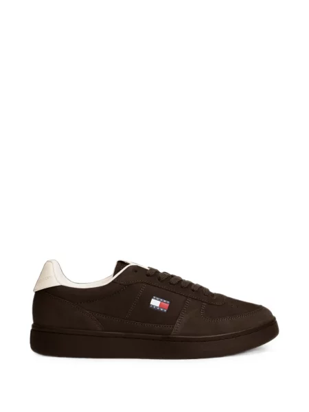 Sneakerși Tommy Hilfiger cu autograf maro